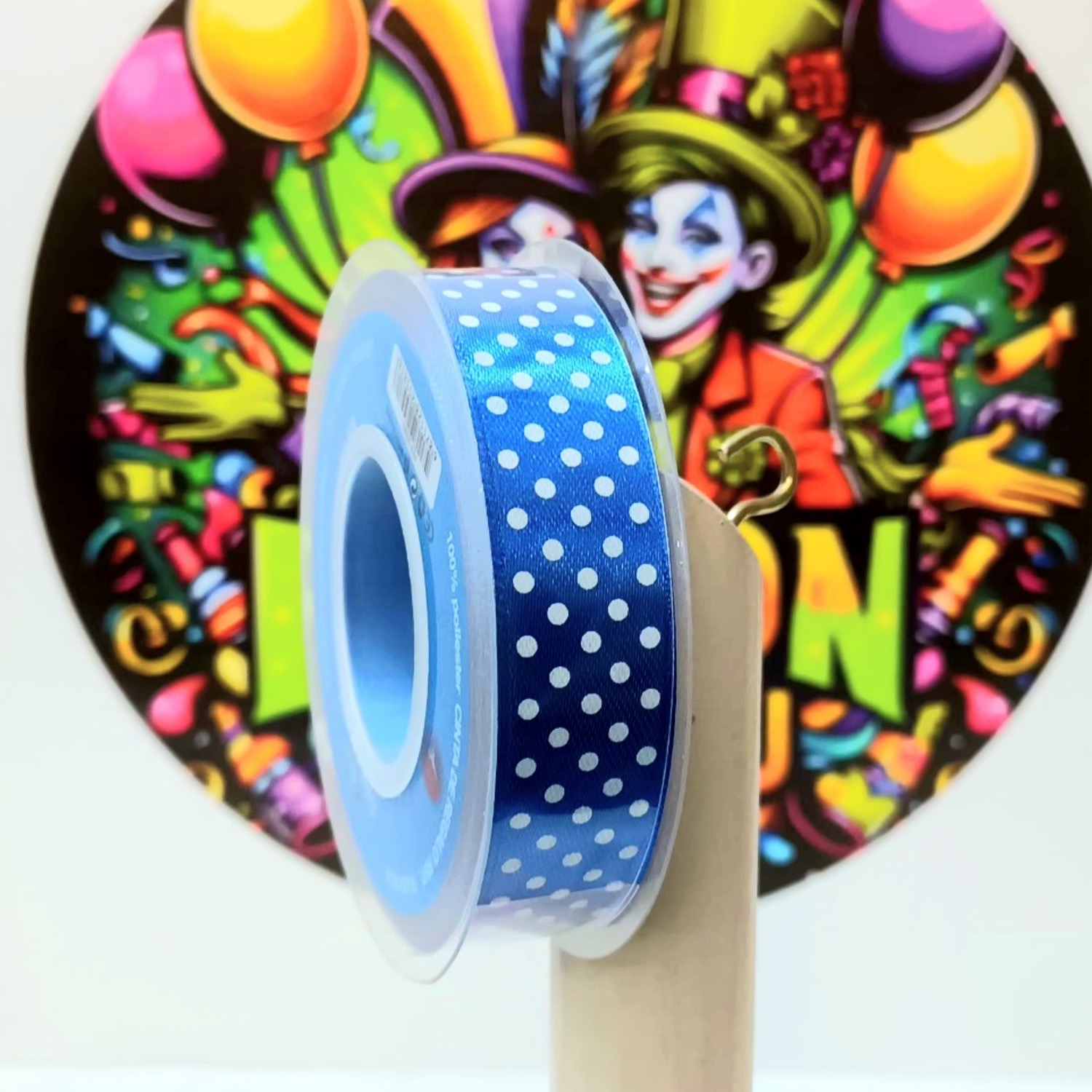 Cinta Puntos Azul 2cm x 22,8 metros