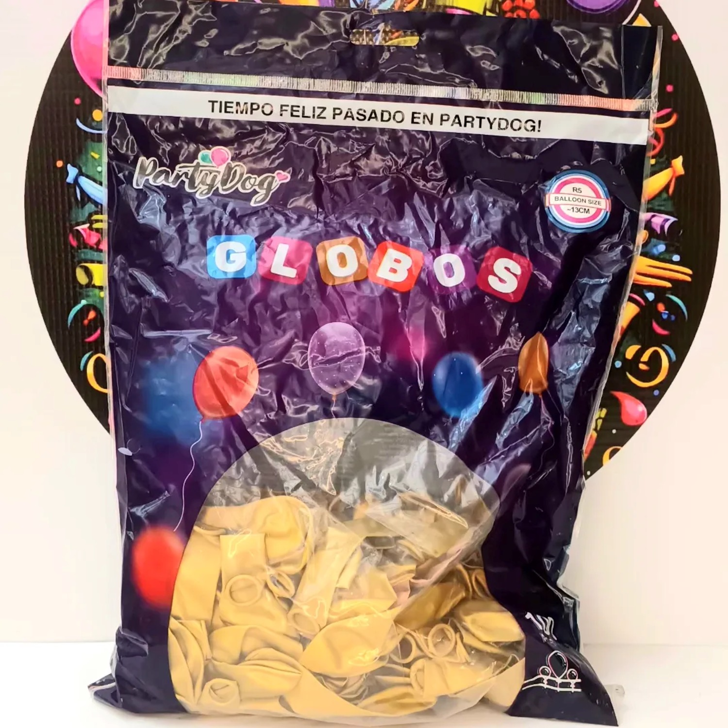 Globo Latex R5 Cromado Dorado 100 UNIDADES