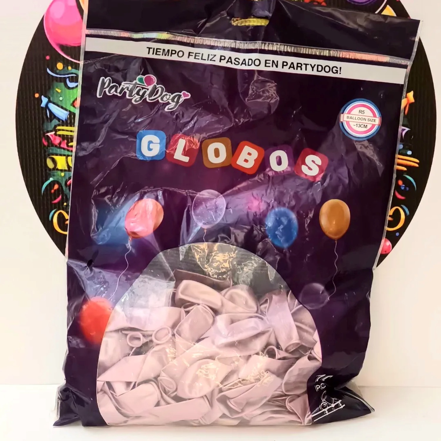 Globo Latex R5 Cromado Rosado 100 UNIDADES