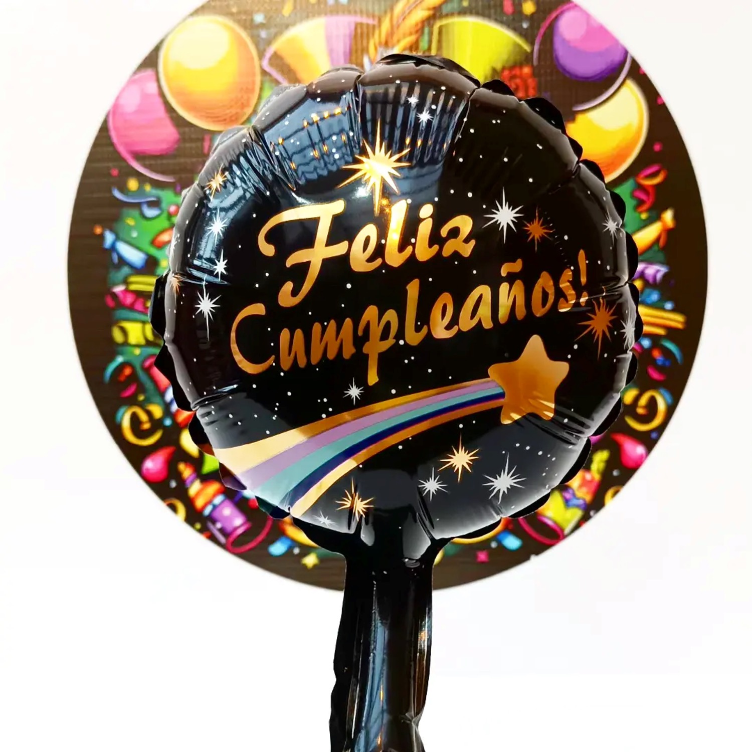 Globo Feliz Cumpleaños 12cm  Diseño 2 12 UNIDADES