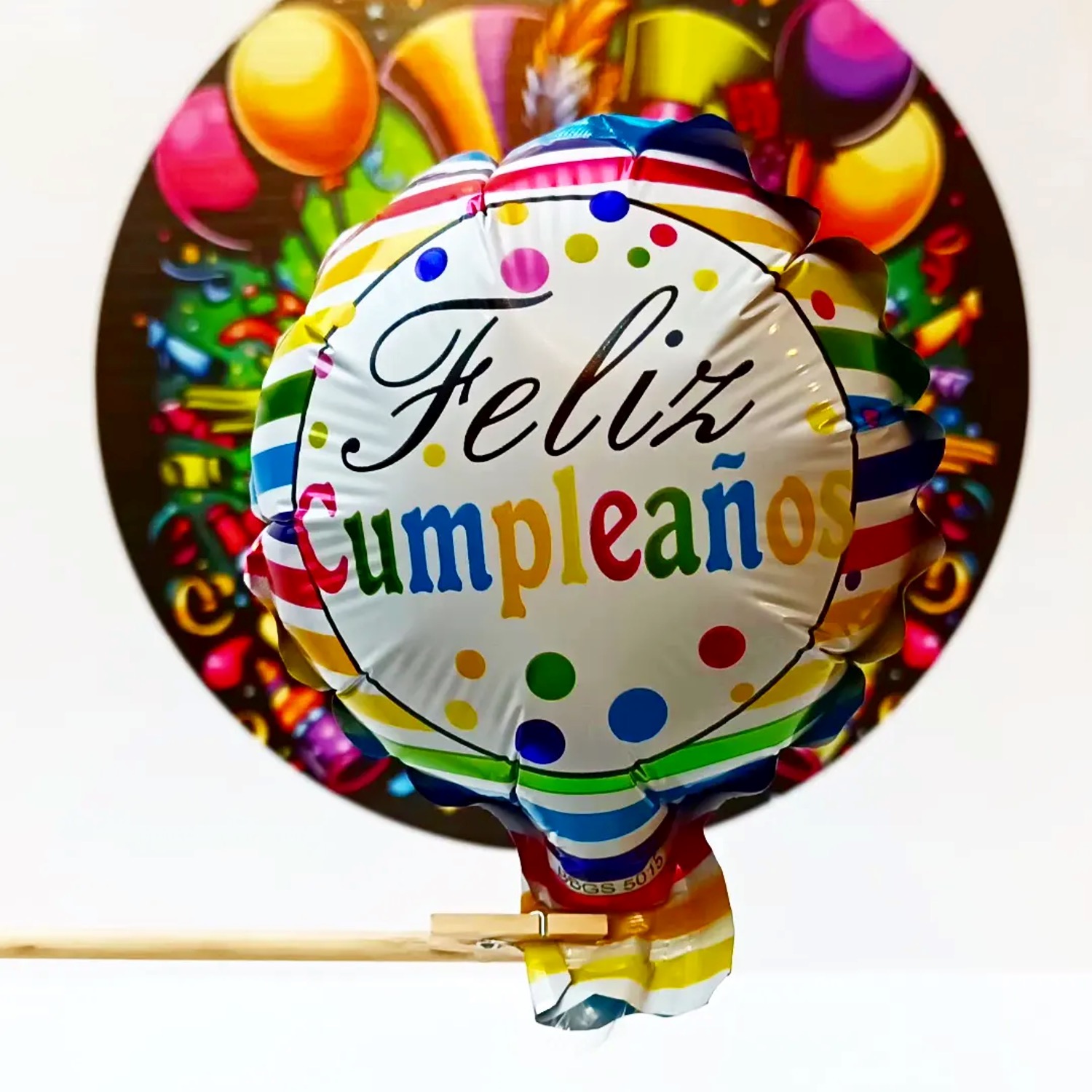 Globo Feliz Cumpleaños 12cm  Diseño 5 12 UNIDADES