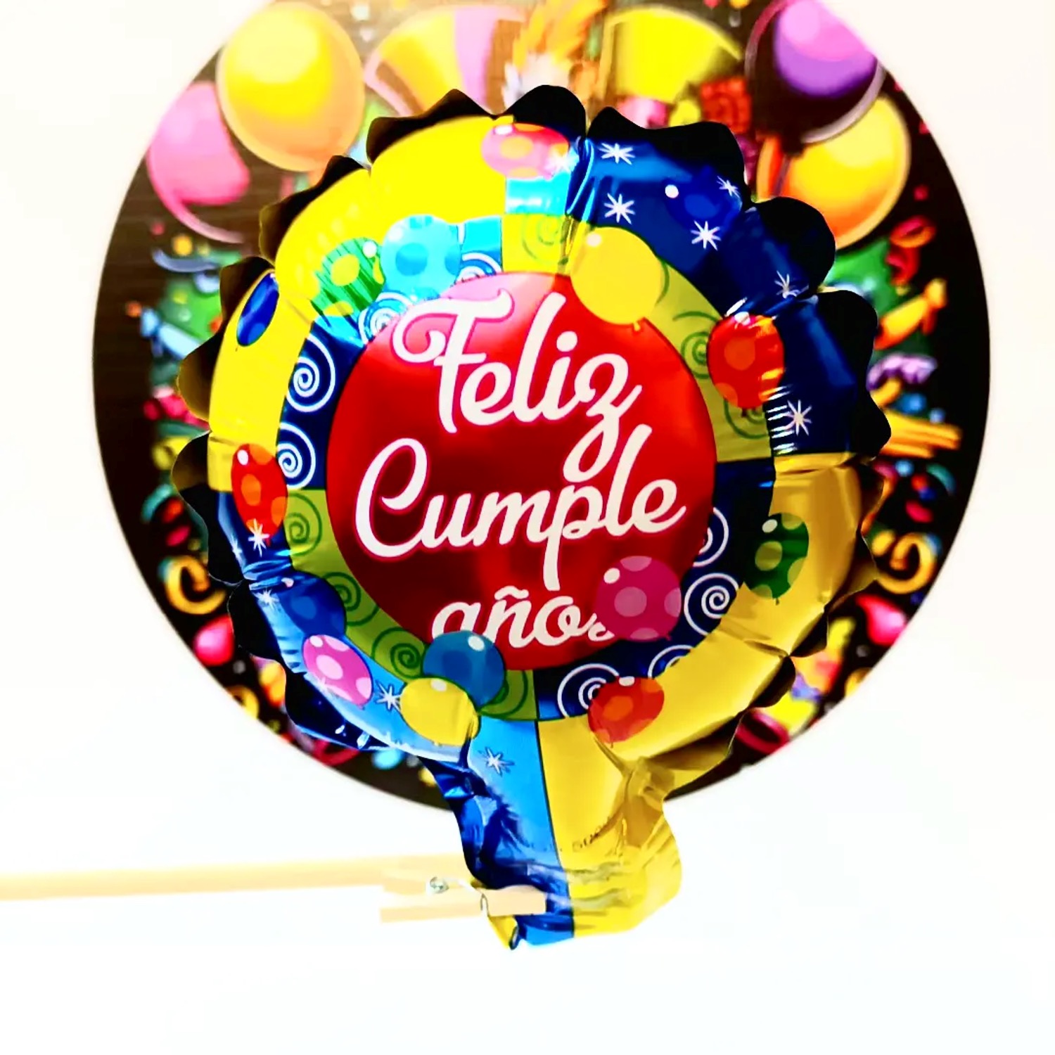 Globo Feliz Cumpleaños 12cm  Diseño 6 12 UNIDADES