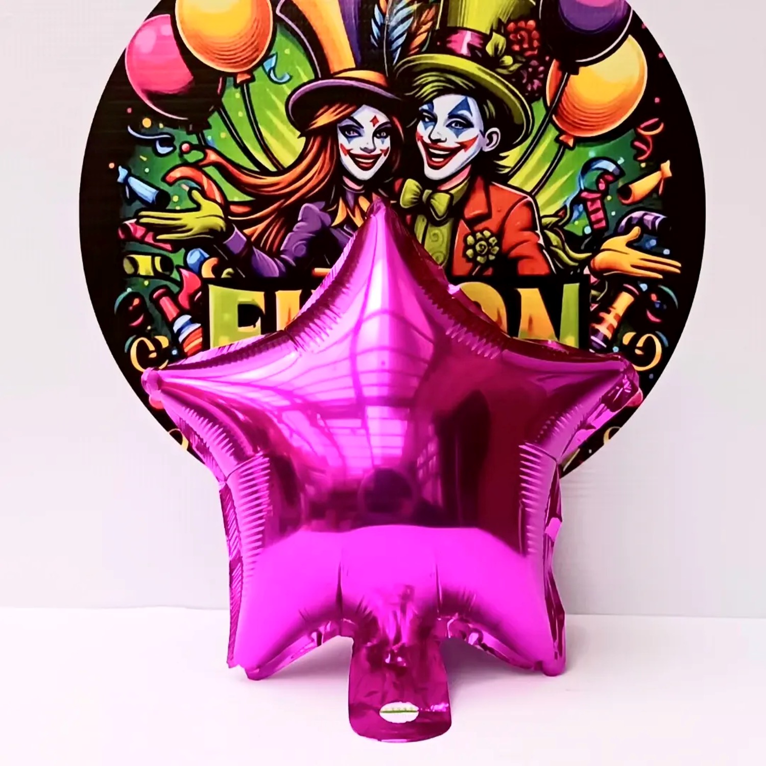 Globo Estrella 23cm  Fucsia