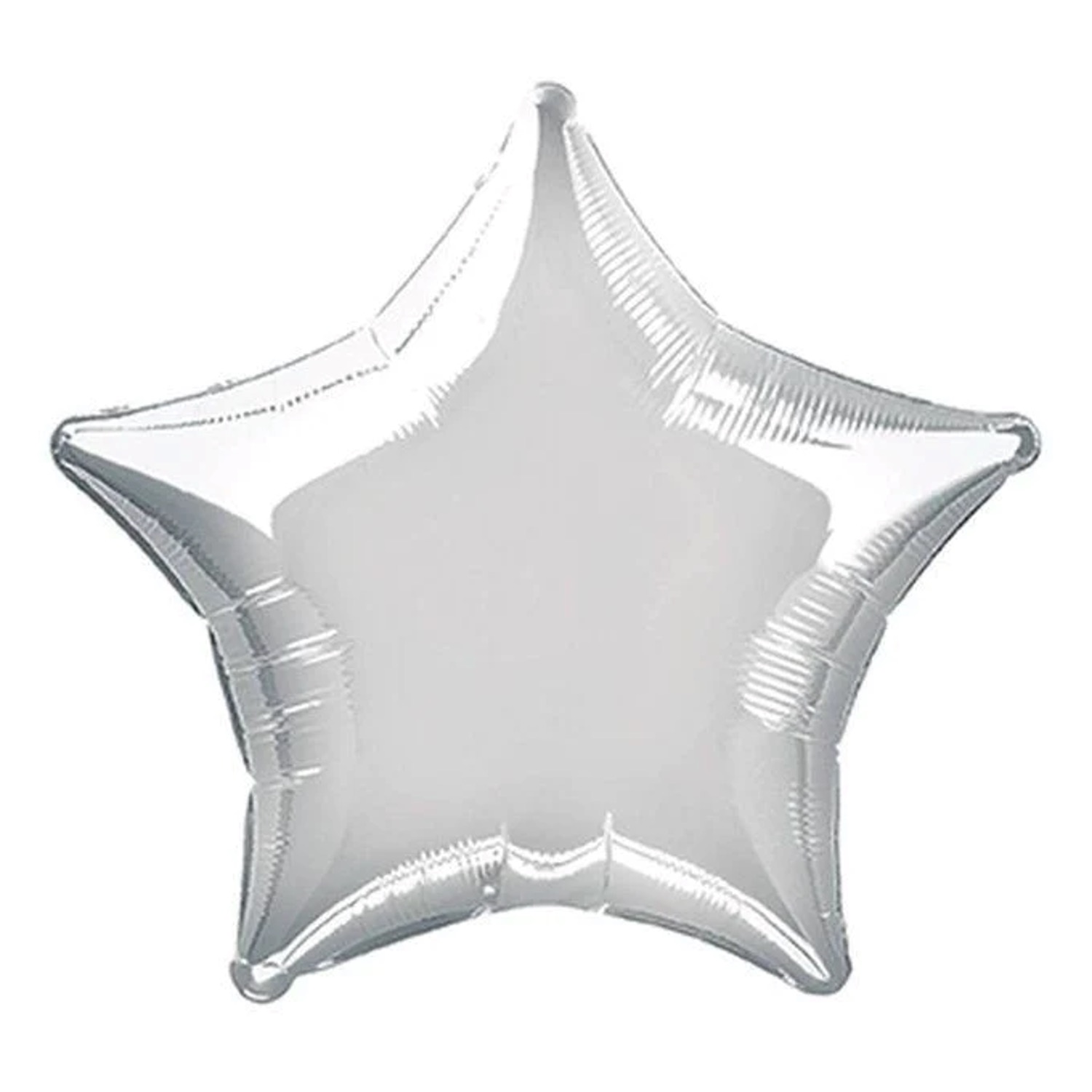 12 Globos Estrella 45cm  Plateado tornasol