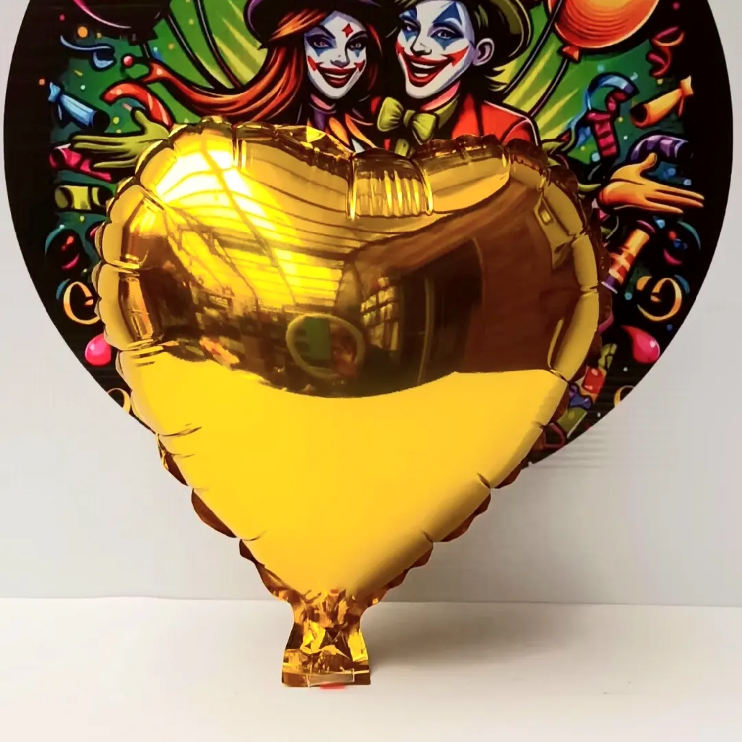 Globos Corazón 23cm  Dorado