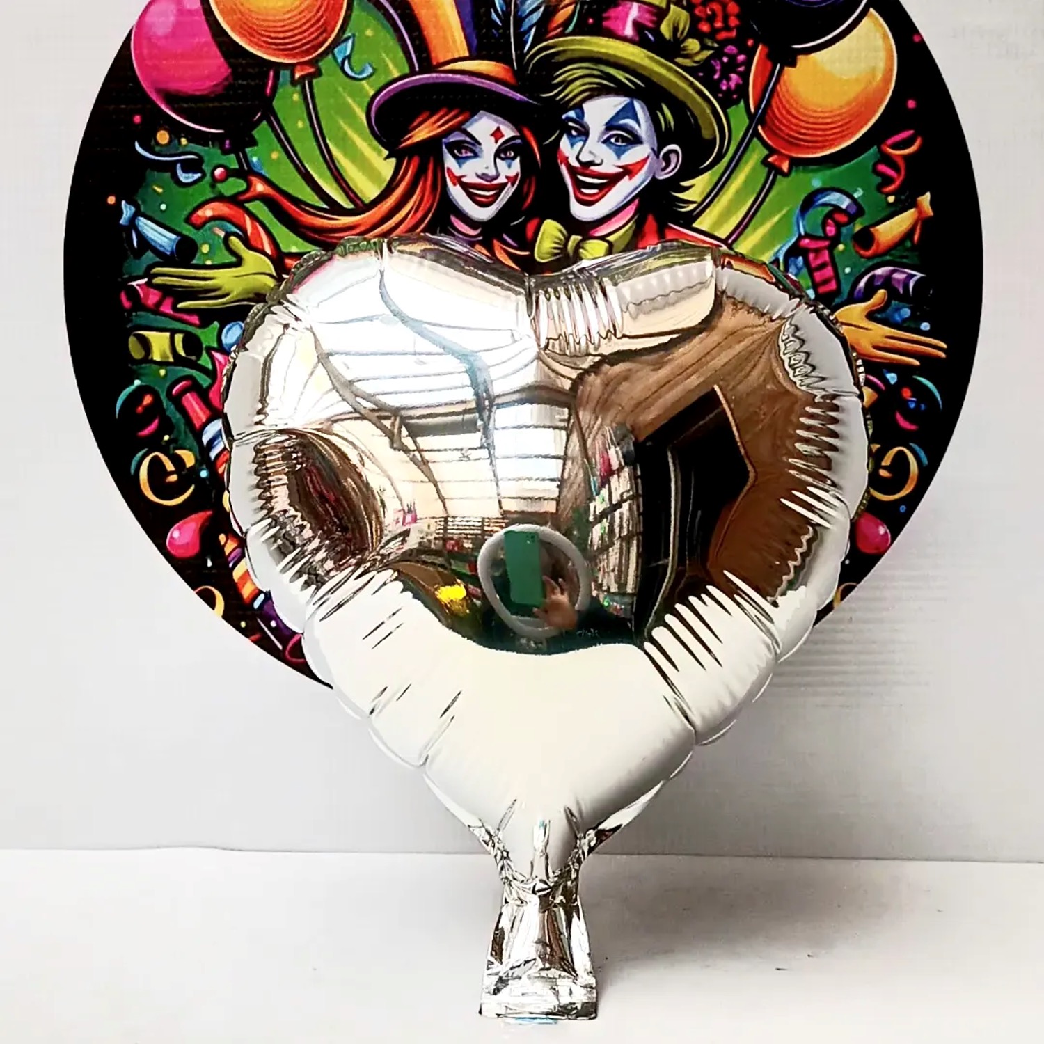 Globos Corazón 23cm  Plateado