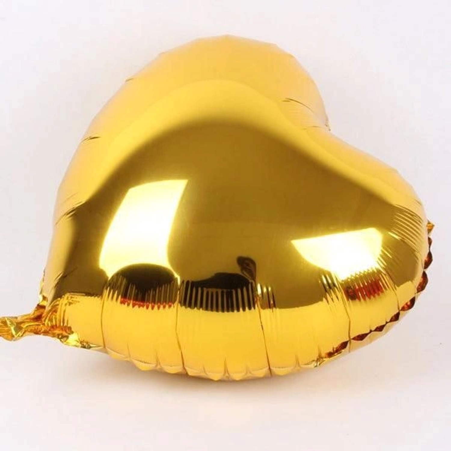 12 Globos Corazón 45cm  Dorado