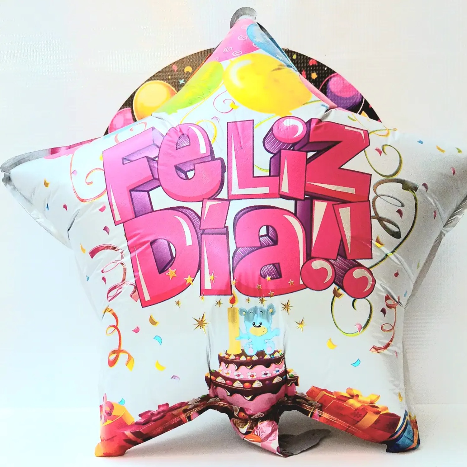 12 Globos Feliz Día 45cm  Numero 3