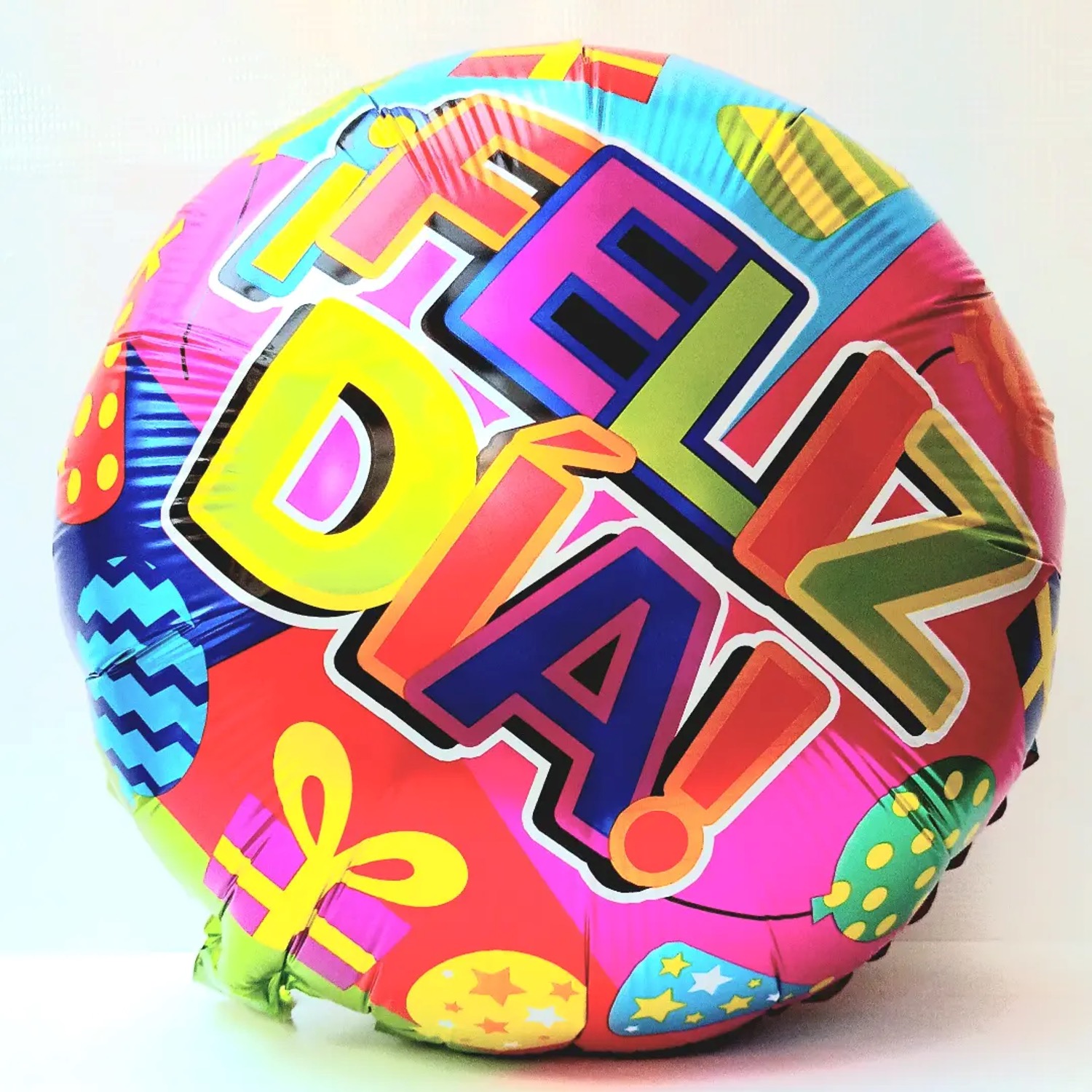 12 Globos Feliz Día 45cm  Numero 6