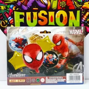SET 5 GLOBOS SPIDERMAN