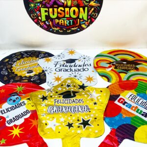 12 GLOBOS GRADUACION 23CM