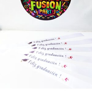 CINTA ESTAMPADA GRADUACIÓN 35CM 1 UNIDAD