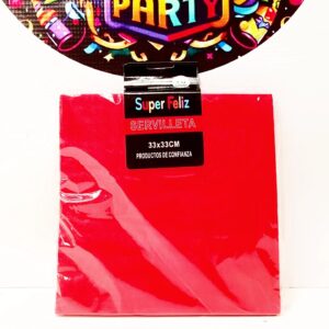 SERVILLETA 30X33CM ROJO 20 UNIDADES