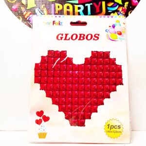 GLOBO CORAZON ROJO 140X120CM 1 UNIDAD