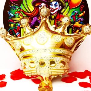 DOCENA GLOBO DORADO 23CM