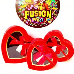 Set 3 Cajas Corazón Con Ventana