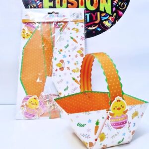 SET 6 CANASTAS CARTON NARANJA