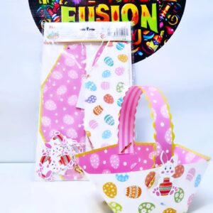 SET 6 CANASTAS CARTON ROSA
