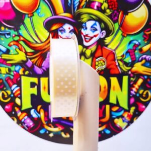 Cinta Puntos Crema 2cm x 22,8 metros