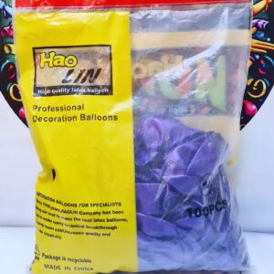 Globo Latex Perlado R10 Morado 100 Pcs