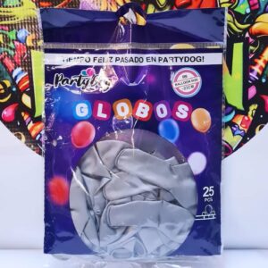 Globos Latex R9 Gris 25 Pcs