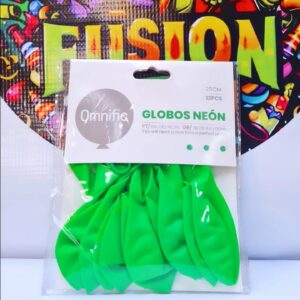 Globos Neon Verde 12 Unidades 25cm