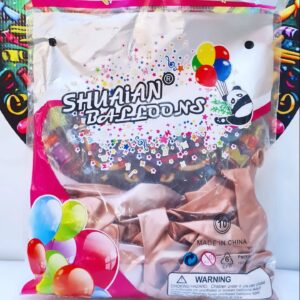 Globo Latex Cromado R10 Rosa Gold  50 Pcs