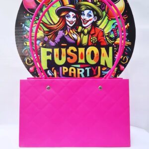 Cartera Floral Grande Fucsia