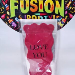 Mangas Individuales 50 unidades "Love You" Fucsia
