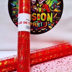 TUL ROJO ESTRELLAS DORADAS 4,5m