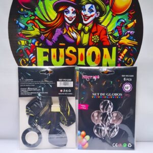 SET 6 GLOBOS LATEX R10 AGATA NEGRO