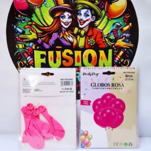 SET 6 GLOBOS LATEX ROSA