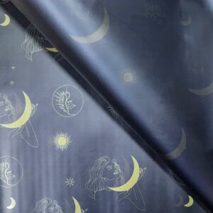PAPEL COREANO NEGRO DISEÑOS DORADOS 20 PLIEGOS