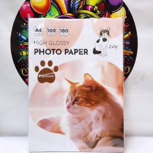 PAPEL FOTOGRÁFICO A4 GLOSSY 180gr 100 HOJAS