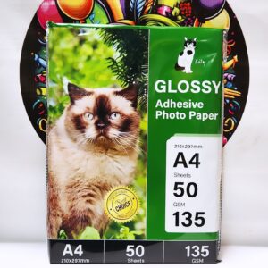 PAPEL FOTOGRÁFICO ADHESIVO A4 GLOSSY 135gr 50 HOJAS