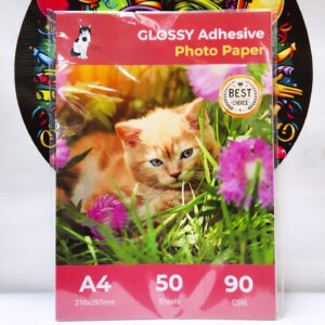 PAPEL FOTOGRÁFICO ADHESIVO A4 GLOSSY 90gr 50 hojas