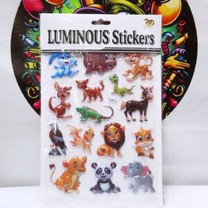 SET 3 STICKERS ANIMALES
