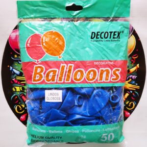GLOBO LATEX R12 AZUL 50unidades