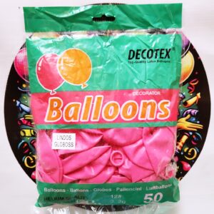 GLOBO LATEX R12 ROSA CHICLE 50unidades