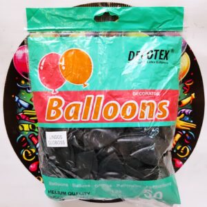 GLOBO LATEX R12 NEGRO 50unidades