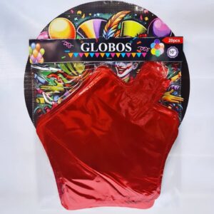 GLOBO FOIL 23CM ESTRELLA ROJO 20u