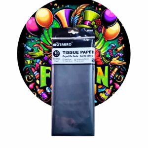PAPEL DE SEDA NEGRO 10 HOJAS 50X66CM