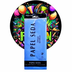 PAPEL DE SEDA AZUL 10 HOJAS 50X66CM