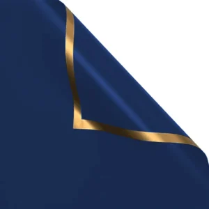 papel coreano azul borde dorado