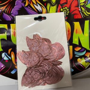 mariposa doble rosada borde rosado