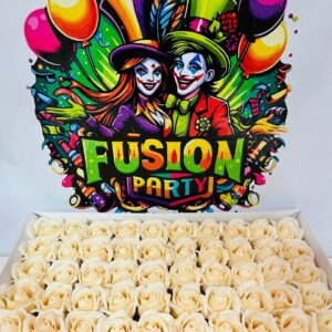 rosas de jabón crema