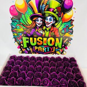 rosas de jabón morado vintage