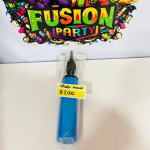inflador manual azul
