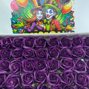 ROSA DE JABÓN 50 UNIDADES "Morado berenjena"